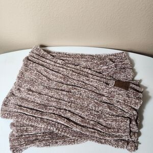 C.C Solid Light Brown/Tan Ribbed Chenille Scarf-Size 78x17"